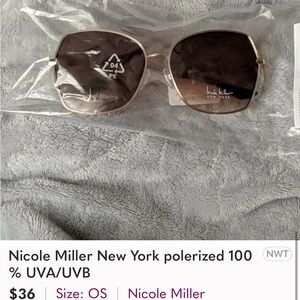 Nicole Miller Gold Sunglasses